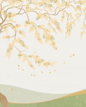 Фрески с листьями для детской Сказки Affresco OF652-COL3 изображение 0