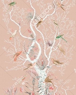 Фрески с птицами розовые Art Fabric OFA2004-COL6 изображение 0