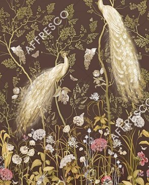 Фрески Affresco с птицами коричневые Art Fabric OFA2009-COL6 изображение 0
