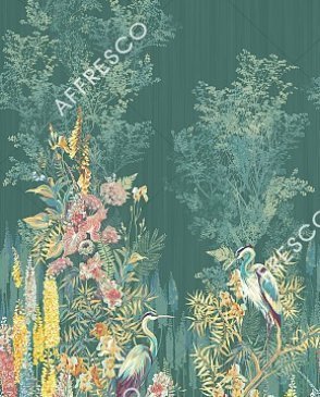 Фрески с птицами зеленые Art Fabric OFA2015-COL6 изображение 0