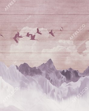 Фрески с птицами розовые Fine Art RE871-COL3 изображение 0