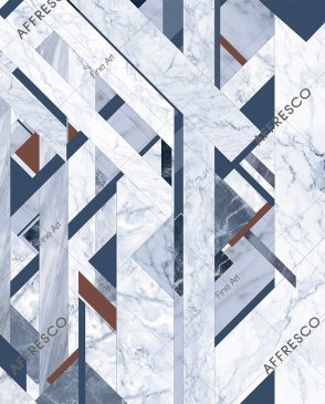 Фрески Affresco с геометрическим рисунком синие Fine Art RE911-COL2 изображение 0