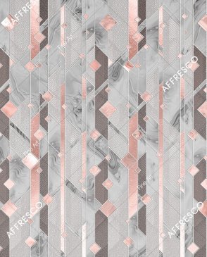 Фрески с геометрическим рисунком розовые Fine Art RE927-COL3 изображение 0