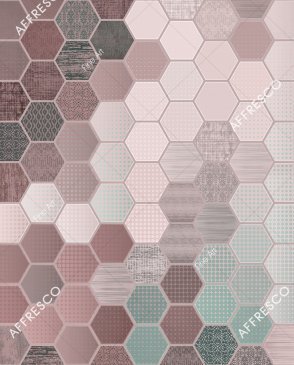 Фрески с геометрическим рисунком розовые Fine Art RE928-COL2 изображение 0