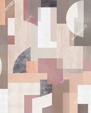 Фрески с геометрическим рисунком розовые Fine Art RE929-COL2 изображение 0