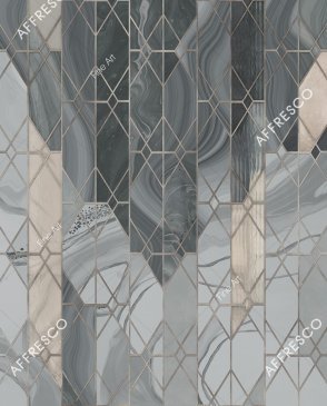 Фрески Affresco с геометрическим рисунком серые Fine Art RE938-COL1 изображение 0