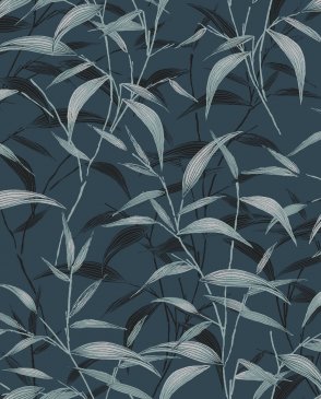 Обои с листьями синие Zen ZEN203 изображение 0