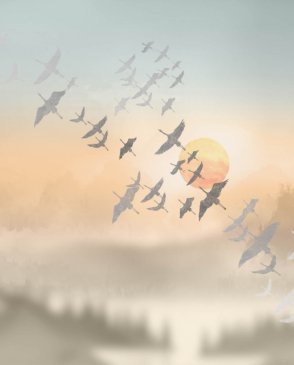 Фрески с птицами Trend Art ZK444-COL3 изображение 0