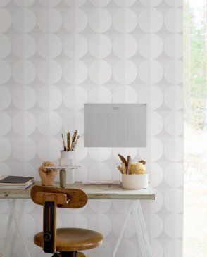 Шведские Обои с геометрическим рисунком для гостиной White & Light 7151 изображение 1