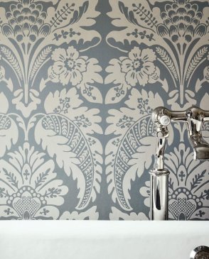 Обои Little Greene с дамаском для спальни London Wallpapers 5 0256WLPESTL изображение 1