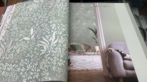 Обои для спальни зеленые светлые Rebecca 15008-8 изображение 1