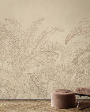 Фрески с листьями для спальни Line Art AF2129-COL1 изображение 1