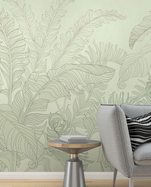 Фрески панно с листьями Line Art AF2129-COL4 изображение 1