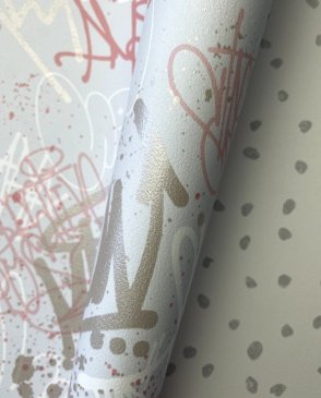 Обои с надписями, буквами для детской серые My Kingdom M51303 изображение 3