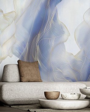 Фрески Affresco для спальни синие Line Art AF2143-COL3 изображение 1
