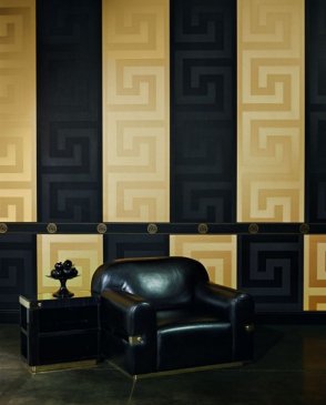 Обои для кабинета золотые Versace 5 93523-2 изображение 1