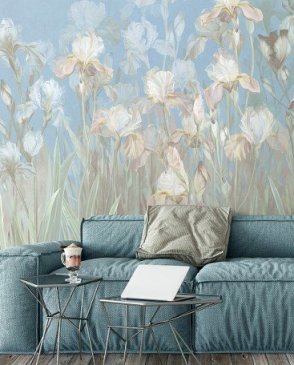 Фрески Affresco для гостиной синие Wallpaper part 1 AB119-COL4 изображение 1