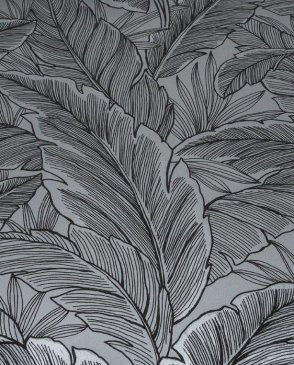 Обои с листьями серые Black and White UK10004 изображение 1