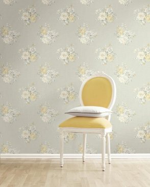 Американские Обои бумажные серые Flora FG70008 изображение 1