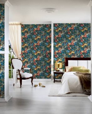 Обои ARCHITECTS PAPER для спальни синие Floral Impression 37756-4 изображение 1