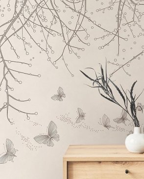 Фрески фотообои с бабочками, насекомыми Line Art AF2157-COL1 изображение 1