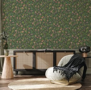 Обои с цветами темные Hummingbirds Cream 124-3019 изображение 2