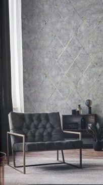 Обои для гостиной серые темные Rebecca 15006-9 изображение 1