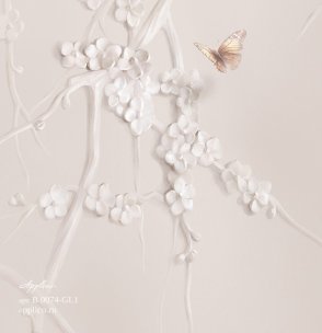 Фрески с бабочками, насекомыми Barelief Line B0074-GL1 изображение 3