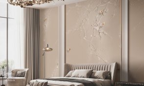 Фрески с бабочками, насекомыми Barelief Line B0074-GL2 изображение 1