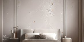 Фрески с бабочками, насекомыми Barelief Line B0074-GL1 изображение 2