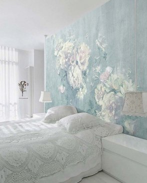 Фрески с акварельными цветами для спальни New Art RE190-COL2 изображение 1