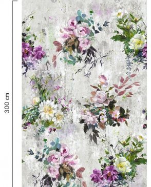 Английские Обои с акварельными цветами Jardin Des Plantes PDG717-02 изображение 3