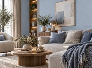 Обои под ткань голубые Новое дизайнерское издание Bombay (The New Bombay Design Edition) 30139 изображение 1