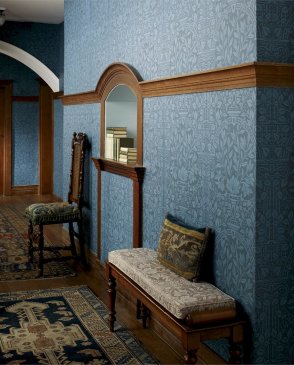 Обои Morris&Co для спальни синие Archive Wallpapers 210357 изображение 1