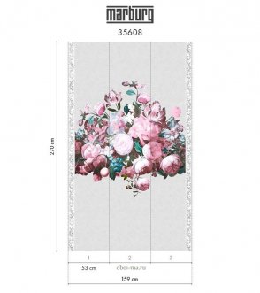 Обои розовые Gloockler Pompoos Provence 35608 изображение 1