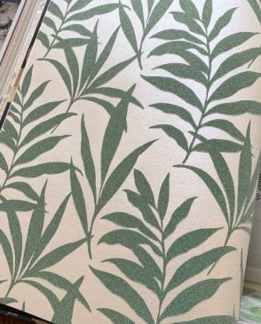 Обои 1838 Wallcoverings с листьями зеленые Camellia 1703-113-04 изображение 1