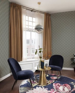 Обои Chelsea Decor Wallpapers для спальни зеленые Classics of England CLA00010 изображение 2