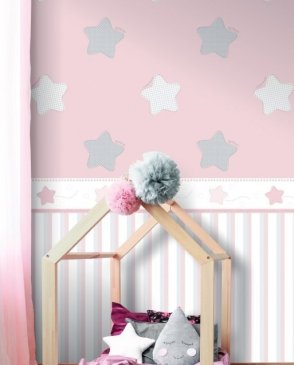 Обои бордюр для детской розовые Lullaby 244-2 изображение 1