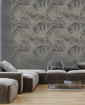 Обои с листьями для гостиной с текстильным покрытием Lux LX509 изображение 1
