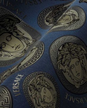 Немецкие Обои с медальонами синие Versace 5 38611-3 изображение 1