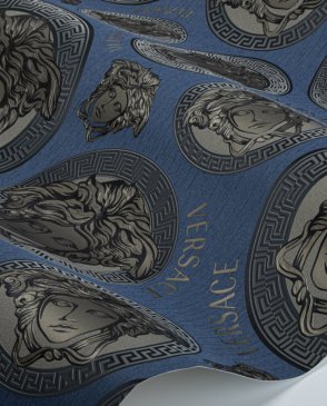 Немецкие Обои с медальонами синие Versace 5 38611-3 изображение 5