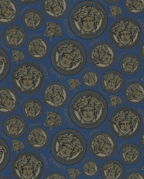 Обои с медальонами синие Versace 5 38611-3 изображение 3