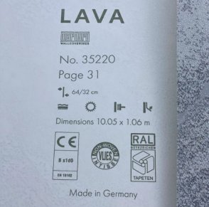 Немецкие Обои Marburg Lava виниловые Lava 35220 изображение 1