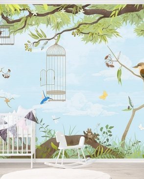 Фрески Affresco с птицами для детской Сказки Affresco OF630-COL4 изображение 1