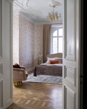 Шведские Обои в стиле модерн розовые Lounge Luxe 6366 изображение 1