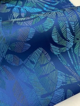 Обои с листьями синие с текстильным покрытием Amazon River AR6603 изображение 3