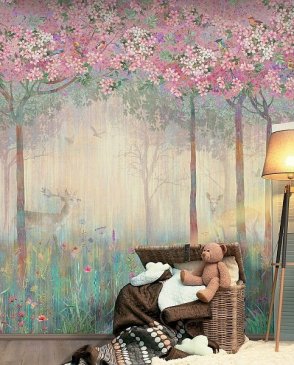 Фрески для спальни розовые Сказки Affresco AB693-COL4 изображение 1