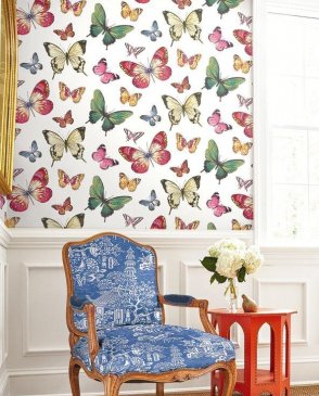 Обои Jaima Brown с бабочками, насекомыми для спальни Chelsea Lane JB60308 изображение 1