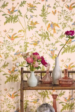 Английские Обои с птицами Hummingbirds Cream 124-1002 изображение 2