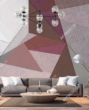 Фрески с геометрическим рисунком для гостиной Fine Art RE867-COL3 изображение 1